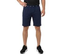 HUGO Bas de pyjama en coton mélangé à côtes et taille logotée - Style AZURI SHORTS, 50566128 Bleu foncé S