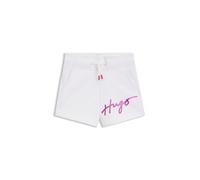 HUGO Short en coton mélangé avec logo métallique pour enfant - Style G00129/10P04A, G00129 Blanc 126