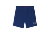 HUGO Short en coton stretch avec logo imprimé encadré - Style Laze Shorts CW, 50525247 Bleu L