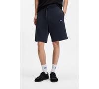 HUGO Short en molleton de coton avec écusson logoté - Style Nasensio, 50522364 Bleu foncé XXXL