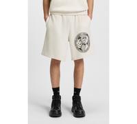HUGO Short en molleton de coton avec motif boxe - Style Dubox, 50542413 Naturel XS