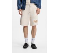 HUGO Short Loose en molleton de coton à logo imprimé - Style Nomario, 50510728 Naturel L