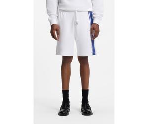 HUGO Short Relaxed en molleton de coton à bande latérale - Style Demsishort, 50563806 Blanc L