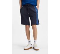 HUGO Short Relaxed en molleton de coton à bande latérale - Style Demsishort, 50563806 Bleu foncé L