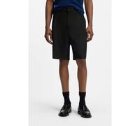 HUGO Short Relaxed en twill stretch avec plis sur le devant - Style Fery261X, 50566722 Noir 54