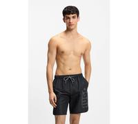 HUGO Shorts de bain à séchage rapide avec logo effet spray - Style SPRAY_SWIM_SHORTS, 50561096 Noir XL