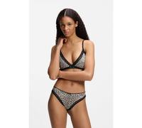 HUGO Slip à la coupe Regular Rise en microfibre stretch avec finition en dentelle - Style BRIEF UNIQUE, 50545733 Fantaisie L