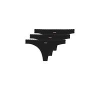 HUGO Slip coupe Low Rise avec finition en dentelle ton sur ton - Style TRIPLET MICRO THONG, 50566737 Noir XL