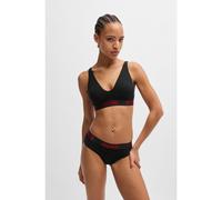 HUGO Slip en coton stretch avec taille logotée - Style BRIEF SPORTY LOGO, 50469643 Noir L