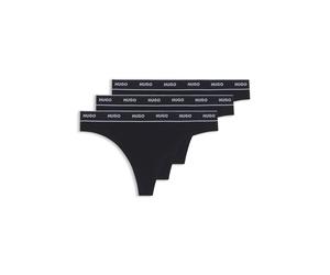 HUGO Slip en coton stretch avec taille logotée - Style TRIPLET THONG STRIPE, 50469681 Noir XXL