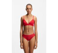 HUGO Slip en dentelle avec taille logotée - Style SARTORIAL BRIEF, 50557231 Rouge S
