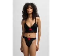 HUGO Slip en dentelle stretch avec taille logotée - Style BRIEF RL LACE, 50535071 Noir XS
