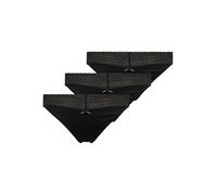 HUGO Lot de trois slips en coton stretch avec bordure en dentelle - Style TRIPLET LACE BRIEF, 50557200 Noir L