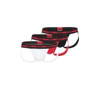 HUGO Slip rouge / noir / blanc, Taille XL