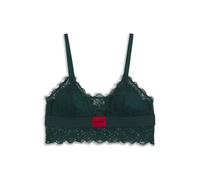 HUGO Soutien-gorge avec bordure en dentelle et étiquette logotée rouge - Style TRIANGLE RL LACE, 50535060 Vert sombre L