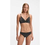 HUGO Soutien-gorge avec breloque en forme de cœur et bretelles ajustables - Style SHINY TRIANGLE P, 50570539 Noir M