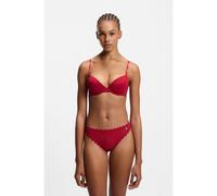 HUGO Soutien-gorge push-up en dentelle à imprimé léopard - Style PUSH-UP LEO LACE, 50545724 Rouge 85C