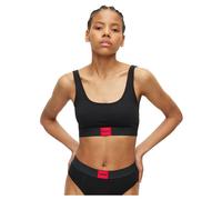 HUGO Brassière en coton stretch avec étiquette logotée rouge - Style BRALETTE RED LABEL, 50469652 Noir S