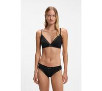 HUGO Soutien-gorge triangle avec finitions en dentelle - Style TRIANGLE UNIQUE, 50545720 Noir XS