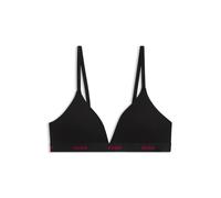 HUGO Soutien-gorge triangle en coton stretch avec bande logotée - Style HUGO ID TRIANGLE PAD, 50557093 Noir L