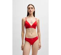 HUGO Soutien-gorge triangle en coton stretch avec étiquette logotée rouge - Style TRIANGLE RED LABEL, 50503098 Rouge L