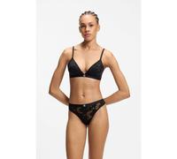 HUGO Soutien-gorge triangle en dentelle à fleurs avec garnissage amovible - Style BLOOM LACE TRIANGLEP, 50561590 Noir XS