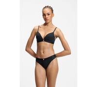 HUGO Soutien-gorge triangle en tissu stretch avec bretelles logotées - Style HUGO HEART TRIANGLE, 50566783 Noir S
