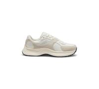 HUGO Baskets en toile, cuir et cuir suédé - Style Starlit_Runn_cvpusd, 50569345 Beige clair 40