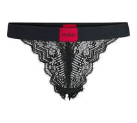 HUGO String en dentelle avec étiquette logotée rouge - Style STRING RL LACE, 50535036 Noir M