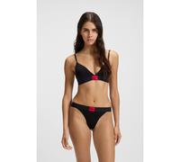 HUGO String en coton stretch avec logo rouge - Style STRING RED LABEL, 50492326 Noir L