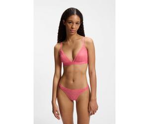HUGO String en dentelle avec logos revisités - Style SARTORIAL STRING, 50557225 Rose XS