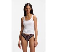 HUGO String en microfibre stretch avec finitions en dentelle - Style THONG UNIQUE, 50545732 Rouge sombre XS