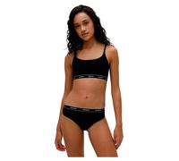Tanga HUGO Cotton Stripe Logo noir (3 unités) - XL