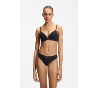 HUGO String taille basse en maille côtelée avec logo cœur - Style HUGO HEART THONG, 50566784 Noir L