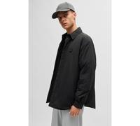 HUGO Surchemise matelassée Oversize avec badge à logo revisité - Style Ellisoe, 50534283 Noir XS