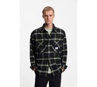 HUGO Surchemise Oversize en twill de coton à carreaux - Style Ebolt, 50555406 Noir à motif L