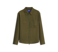 HUGO Surchemise Oversize en twill de coton brossé - Style Eblo_1, 50570747 Chaux S