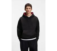 HUGO Sweat à capuche coupe décontractée en coton stretch avec intérieur contrastant - Style Daneony, 50554477 Noir XS