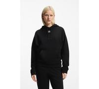HUGO Sweat à capuche en molleton de coton avec logo brodé revisité - Style Delfinia, 50522423 Noir M