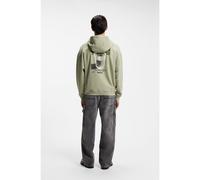 HUGO Sweat à capuche en molleton de coton avec logo graphique - Style Necdysis, 50566028 Chaux XS