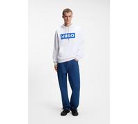 HUGO Sweat à capuche en molleton de coton avec logo imprimé rectangulaire - Style Nalves, 50522370 Blanc M