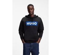 HUGO Sweat à capuche Regular en molleton de coton avec logo imprimé - Style Nalves, 50522370 Noir XXL