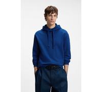 HUGO Sweat à capuche en molleton de coton avec logo imprimé - Style Dapo, 50486478 Bleu S