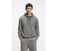 HUGO Sweat à capuche en molleton de coton avec logo imprimé - Style Dapo, 50486478 Gris sombre L