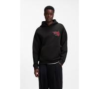 HUGO Sweat à capuche en molleton de coton avec motif de rose - Style Dagethood, 50556389 Noir S