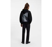 HUGO Sweat à capuche oversize en molleton de coton à imprimé graphique - Style Doland, 50553348 Noir XL