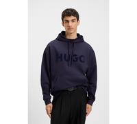 HUGO Sweat à capuche Oversize en molleton de coton avec logo réfléchissant - Style Ditchle, 50529090 Bleu foncé S