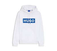 HUGO Sweat à capuche Regular en molleton de coton avec logo imprimé - Style Nalves, 50522370 Blanc XS