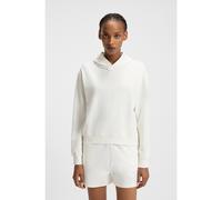 HUGO Sweat à capuche Relaxed en jersey stretch à logo imprimé - Style SHUFFLE_HOODIE, 50490594 Naturel S