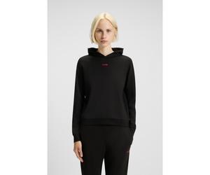 HUGO Sweat à capuche Relaxed en jersey stretch à logo imprimé - Style SHUFFLE_HOODIE, 50490594 Noir XS